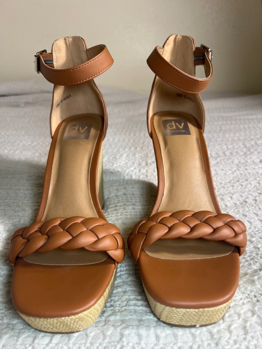 DV by Dolce Vita Braided Ankle-Strap Wedge Sandals